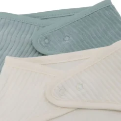 Jollein Slab Bandana - 2 Pack - Velvet Rib - Sea Green / Ivory