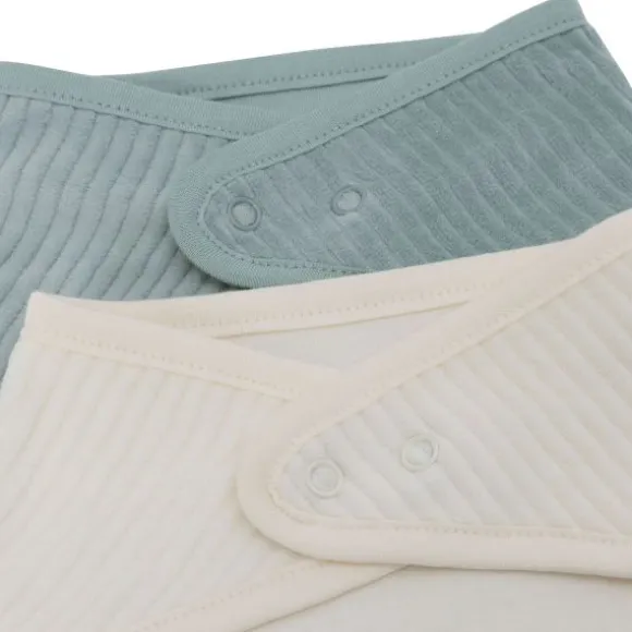Jollein Slab Bandana - 2 Pack - Velvet Rib - Sea Green / Ivory