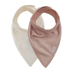 Jollein Slab Bandana - 2 Pack - Velvet Rib - Sea Green / Ivory