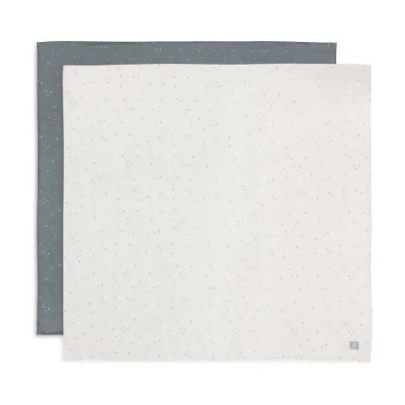Jollein Twinkling Large Multidoek Hydrofiel - 2 Pack - 115 x 115 cm - Sea Green