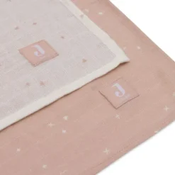 Jollein Twinkling Large Multidoek - 2 Pack - 115 x 115 cm - Hydrofiel - Wild Rose