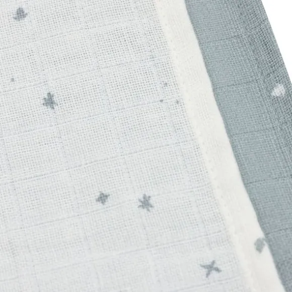 Jollein Twinkling Monddoekje - 3 Pack - 31 x 31 cm - Hydrofiel - Sea Green