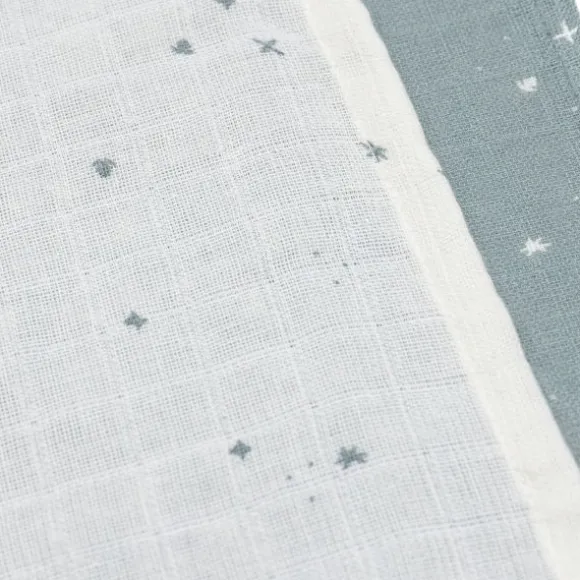 Jollein Twinkling Small Multidoek - 3 Pack - 70 x 70 cm - Hydrofiel - Sea Green