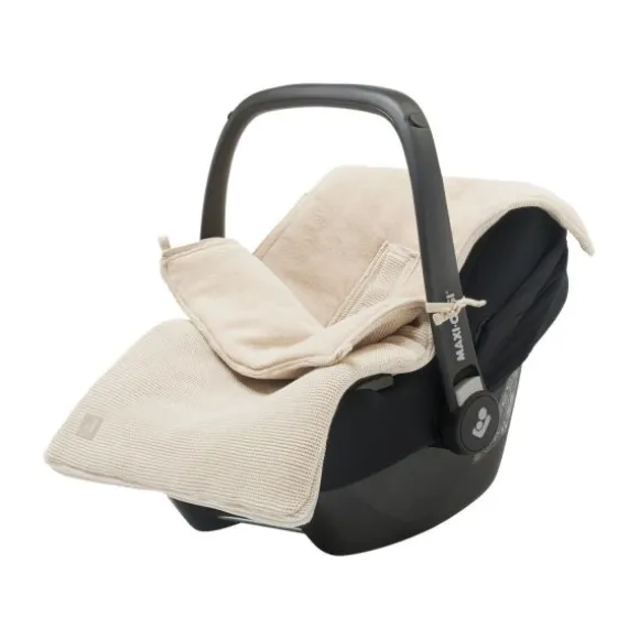 Jollein Voetenzak Autostoel Groep 0+ 3/5 Punts Basic Knit Nougat