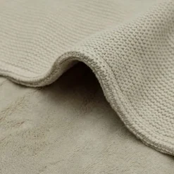Jollein Wiegdeken Basic Knit Olive Green/Fleece 75 x 100 cm