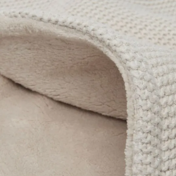 Jollein Wiegdeken Basic Knit Nougat/Fleece 75 x 100 cm