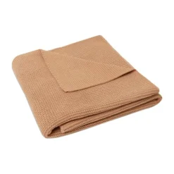 Jollein Wiegdeken Basic Knit Nougat/Fleece 75 x 100 cm