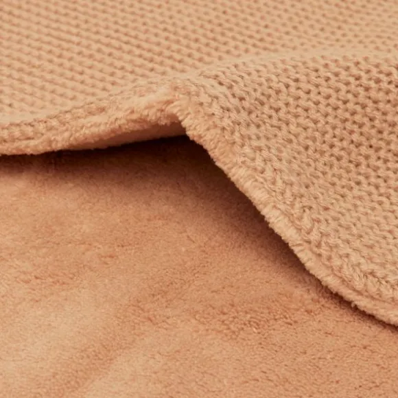 Jollein Wiegdeken Basic Knit Nougat/Fleece 75 x 100 cm