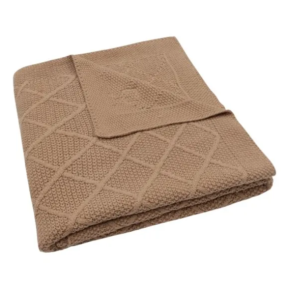 Jollein Wiegdeken Check Knit Oatmeal 75 x 100 cm