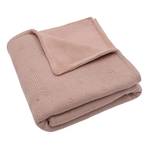 Jollein Wiegdeken Cosy Knit Wild Rose / Velvet 75 x 100 cm
