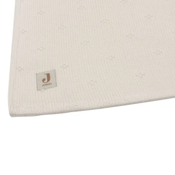 Jollein Wiegdeken Cosy Knit Ivory / Velvet 75 x 100 cm