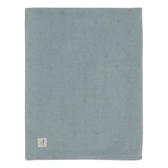 Jollein Wiegdeken Cosy Knit Sea Green / Velvet 75 x 100 cm