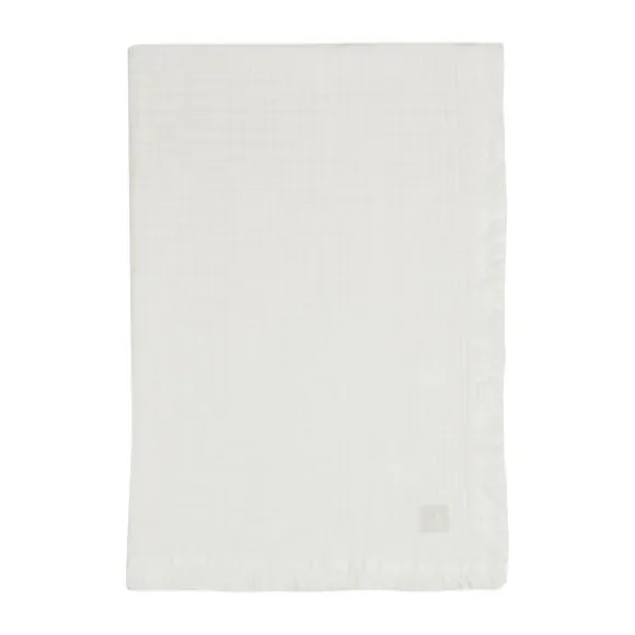 Jollein Wiegdeken Muslin Fringe Ivory 75 x 100 cm