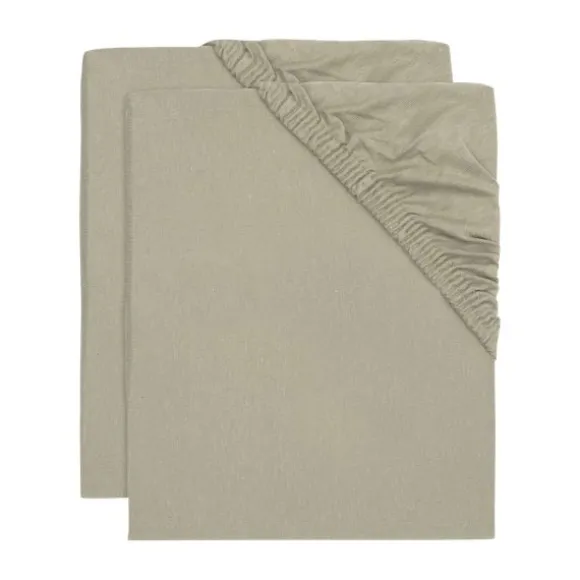 Jollein Wieghoeslaken Jersey Olive Green 40/50 x 80/90 cm 2-Pack