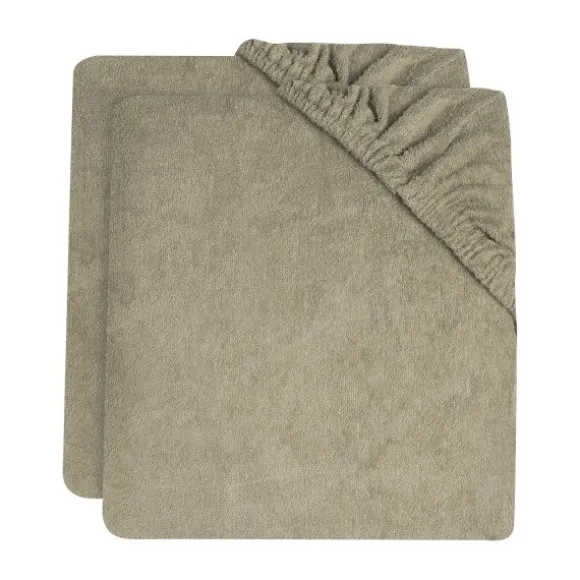 Jollein Wieghoeslaken Jersey Olive Green 40/50 x 80/90 cm 2-Pack