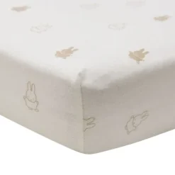 Jollein Wieghoeslaken Jersey Happy Miffy Nougat 40/50 x 80/90 cm