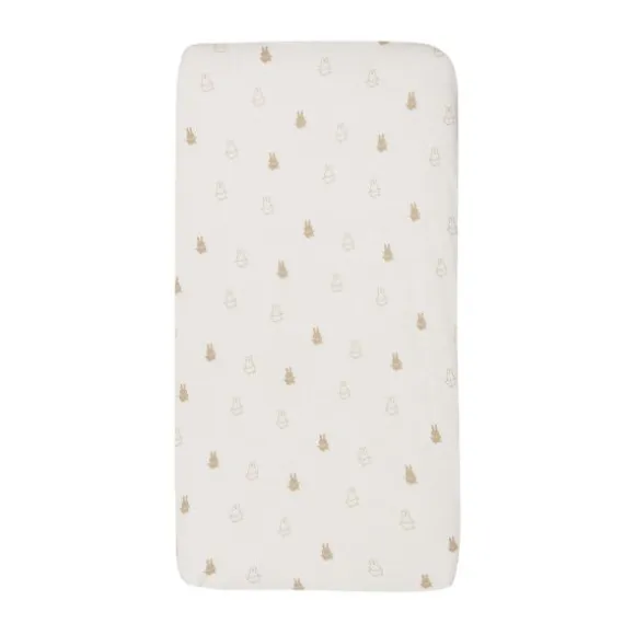 Jollein Wieghoeslaken Jersey Happy Miffy Nougat 40/50 x 80/90 cm