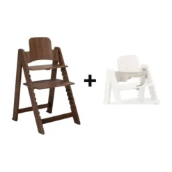 Kidsmill Up! Kinderstoel Incl. Kunststof Babyset Oatmeal - Beuken Zwart