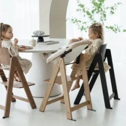 Kidsmill Up! Kinderstoel Incl. Kunststof Babyset Oatmeal - Beuken Zwart