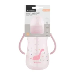 Kikkaboo Dino Wereld Beker Met Siliconen Rietje - 300ml - Blauw