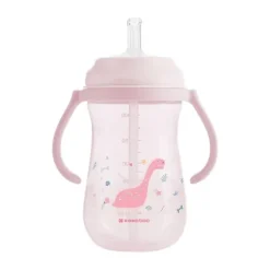 Kikkaboo Dino Wereld Beker Met Siliconen Rietje - 300ml - Blauw