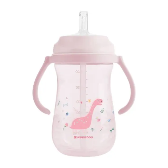 Kikkaboo Dino Wereld Beker Met Siliconen Rietje - 300ml - Blauw
