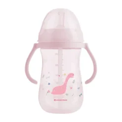 Kikkaboo Dino Wereld Beker Met Siliconen Rietje - 300ml - Blauw