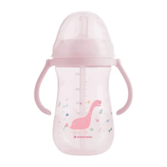 Kikkaboo Dino Wereld Beker Met Siliconen Rietje - 300ml - Blauw