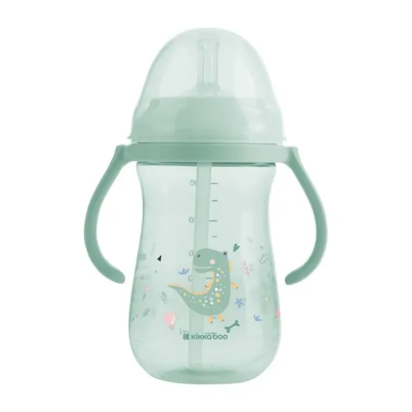 Kikkaboo Dino Wereld Beker Met Siliconen Rietje - 300ml - Blauw