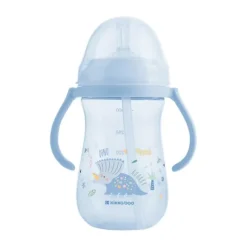 Kikkaboo Dino Wereld Beker Met Siliconen Rietje - 300ml - Blauw