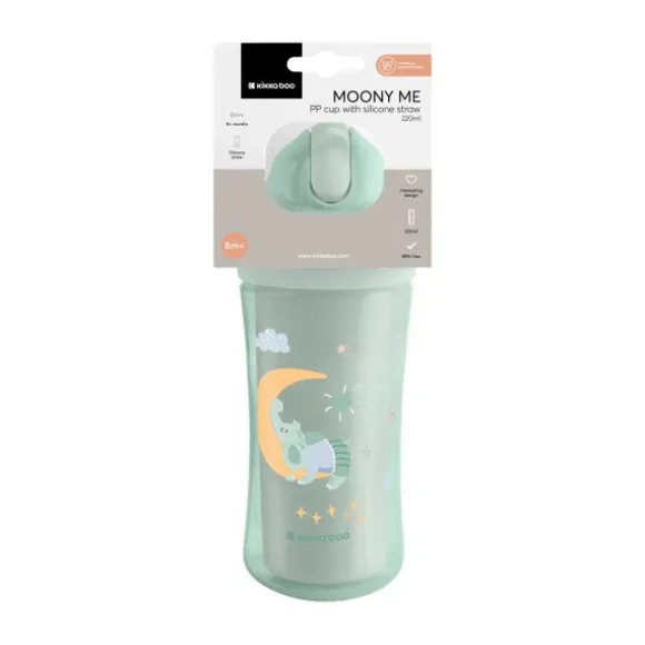 Kikkaboo Maan Beker Met Siliconen Rietje - 220ml - Mint