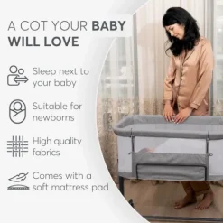 Kikkaboo Side-Sleeper Noah Grijs