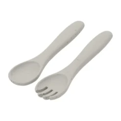 Kikkaboo Vork En Lepel - Platina Siliconen - Zand