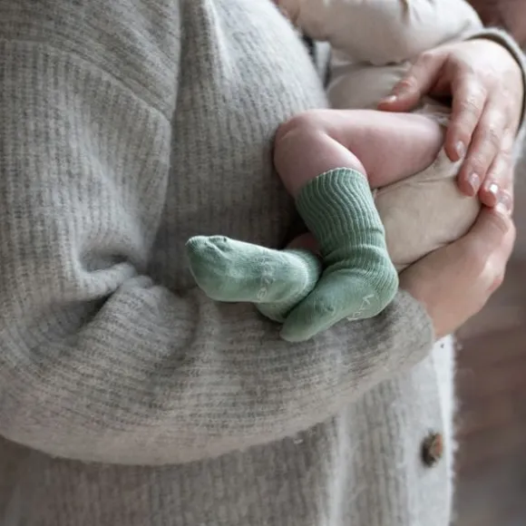 Kipkep Blijf-Sokjes - Prematuur - Pale Green
