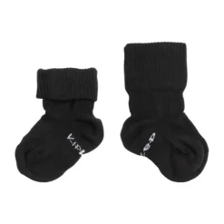KipKep Blijf-Sokjes Black Stripes 0-6mnd 2-Pack 0-6 maanden