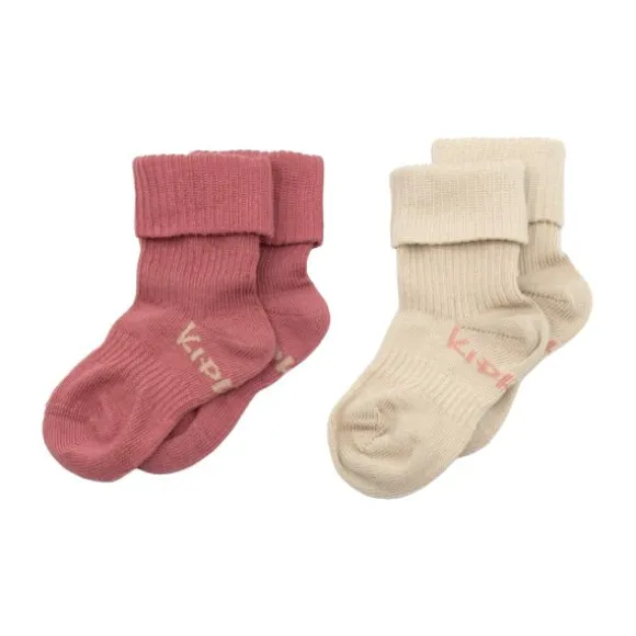 KipKep Blijf-Sokjes Dusty Clay 12-18mnd 2-Pack 12-18 maanden