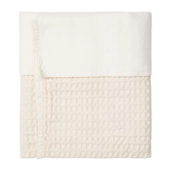 Koeka Ledikantdeken Cotton Fleece Wafel Amsterdam Sand
