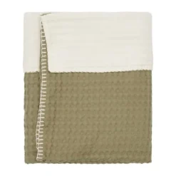 Koeka Ledikantdeken Cotton Fleece Wafel Amsterdam Sand