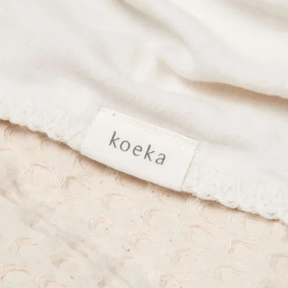 Koeka Ledikantdeken Cotton Fleece Wafel Amsterdam Sand