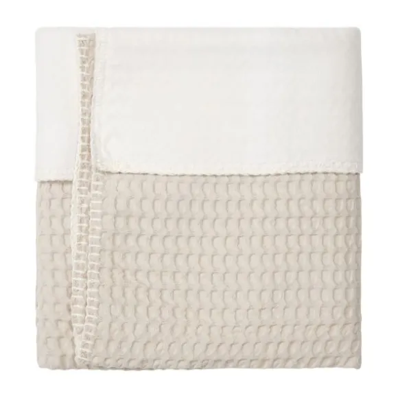 Koeka Ledikantdeken Cotton Fleece Wafel Amsterdam Sand