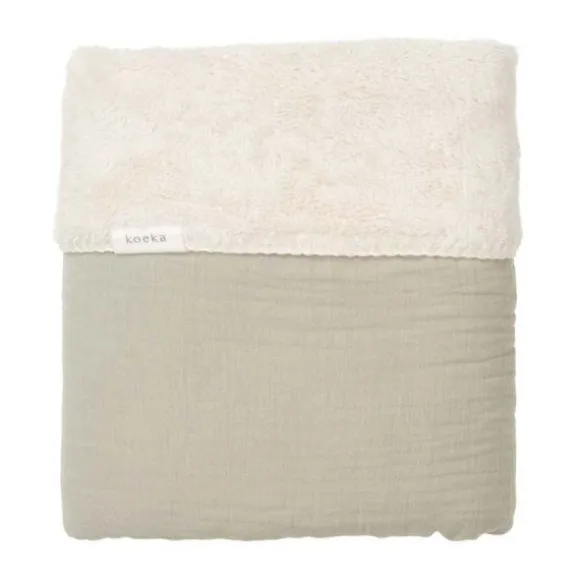 Koeka Ledikantdeken Teddy Faro Sage 100 x 150 cm