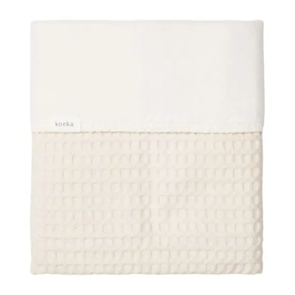 Koeka Wiegdeken Cotton Fleece Wafel Amsterdam Sand