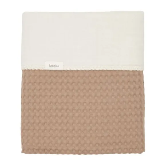 Koeka Wiegdeken Cotton Fleece Wafel Amsterdam Sand