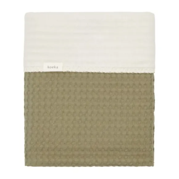 Koeka Wiegdeken Cotton Fleece Wafel Amsterdam Sand