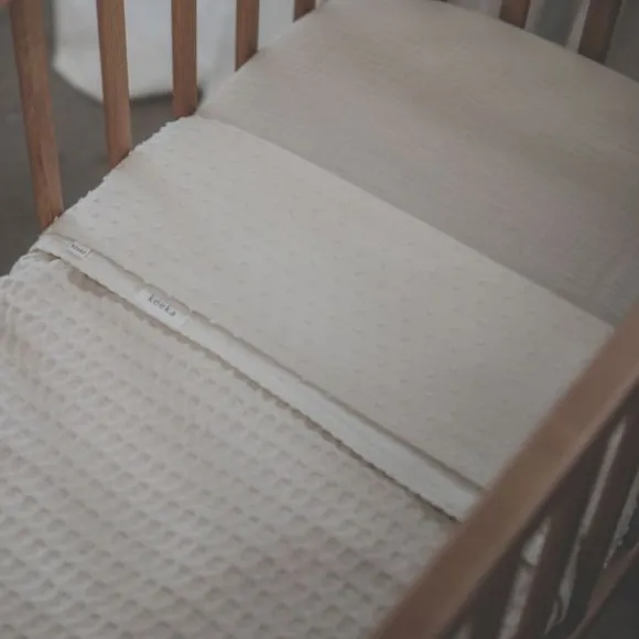 Koeka Wiegdeken Cotton Fleece Wafel Amsterdam Sand