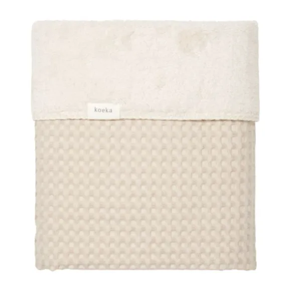 Koeka Wiegdeken Cotton Fleece Wafel Amsterdam Sand