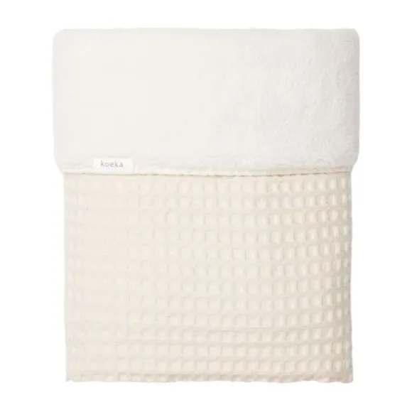 Koeka Wiegdeken Cotton Fleece Wafel Amsterdam Sand