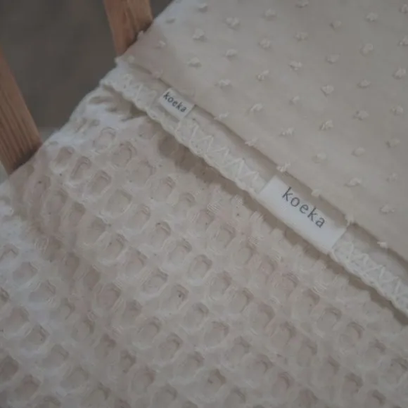 Koeka Wiegdeken Cotton Fleece Wafel Amsterdam Sand