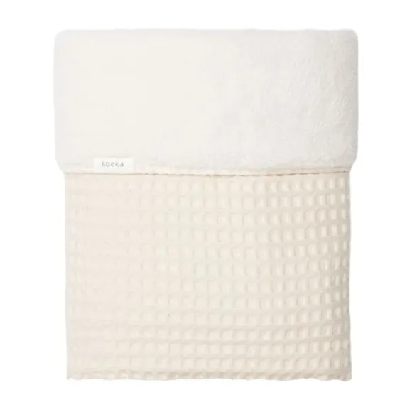 Koeka Wiegdeken Cotton Fleece Wafel Amsterdam Sand