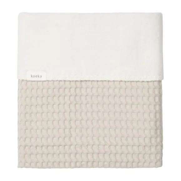 Koeka Wiegdeken Cotton Fleece Wafel Amsterdam Sand